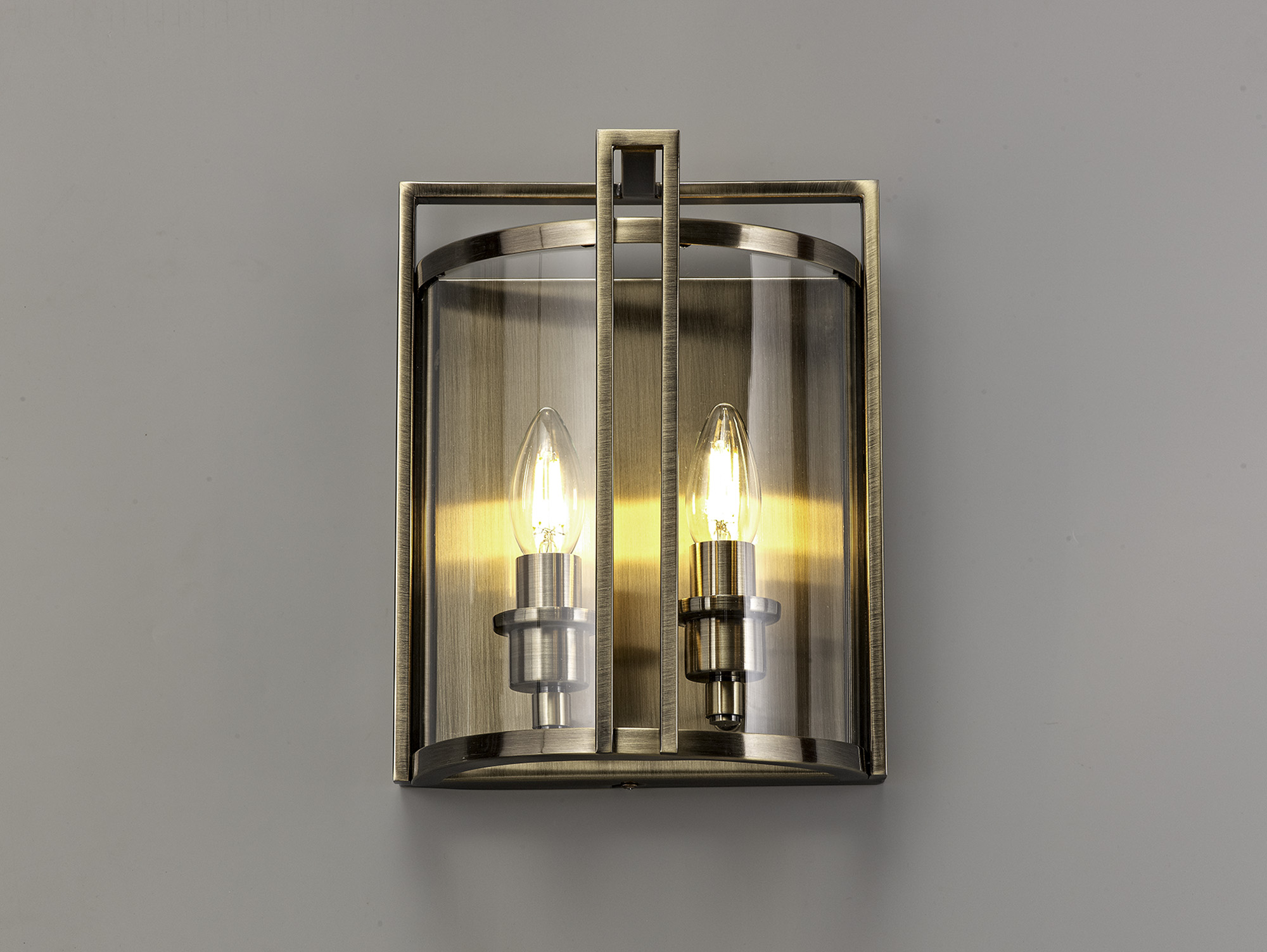 Eaton Antique Brass Wall Lights Diyas Flush Wall Lights